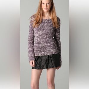 NWT  Theory  Women’s Honorata Paint Sweater  Size P Purple $385 New